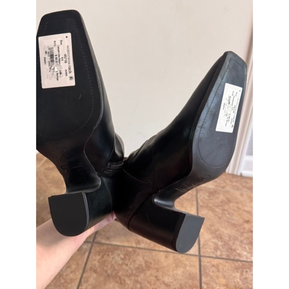 Franco Sarto Black Square Toe Block Heel Tall Boots Womens 9.5 45710 - Picture 10 of 15